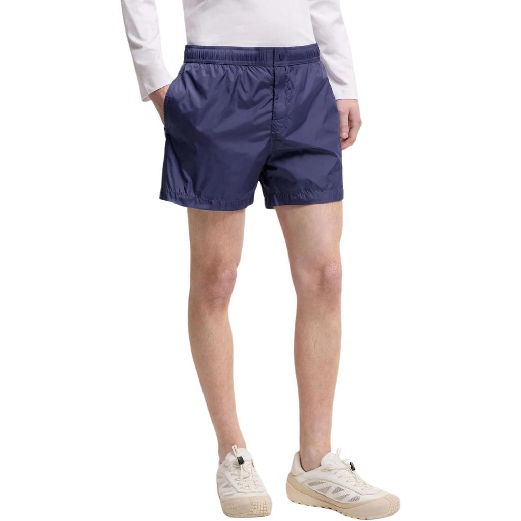 Moncler SS26 Beach Logo Quick-Dry Mid-Rise Swim Trunks Men swimwear L10912C000115985M754