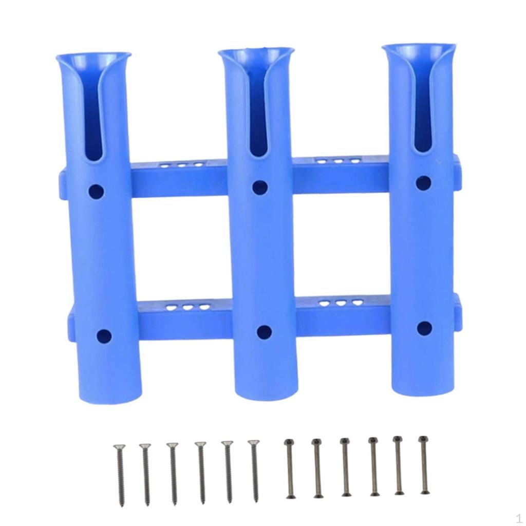 3 Tube Fishing Rod Holder Rack Support Portable Accessory Bracket Poles Rest for Ship