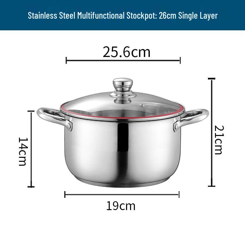 

Wutuo 26cm Double Layer Induction Soup Steamer Pot