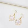 New Lying Moon Cat Star Earrings, Face Skinny Ear Hook Girl Cartoon Cute Ear Accessories