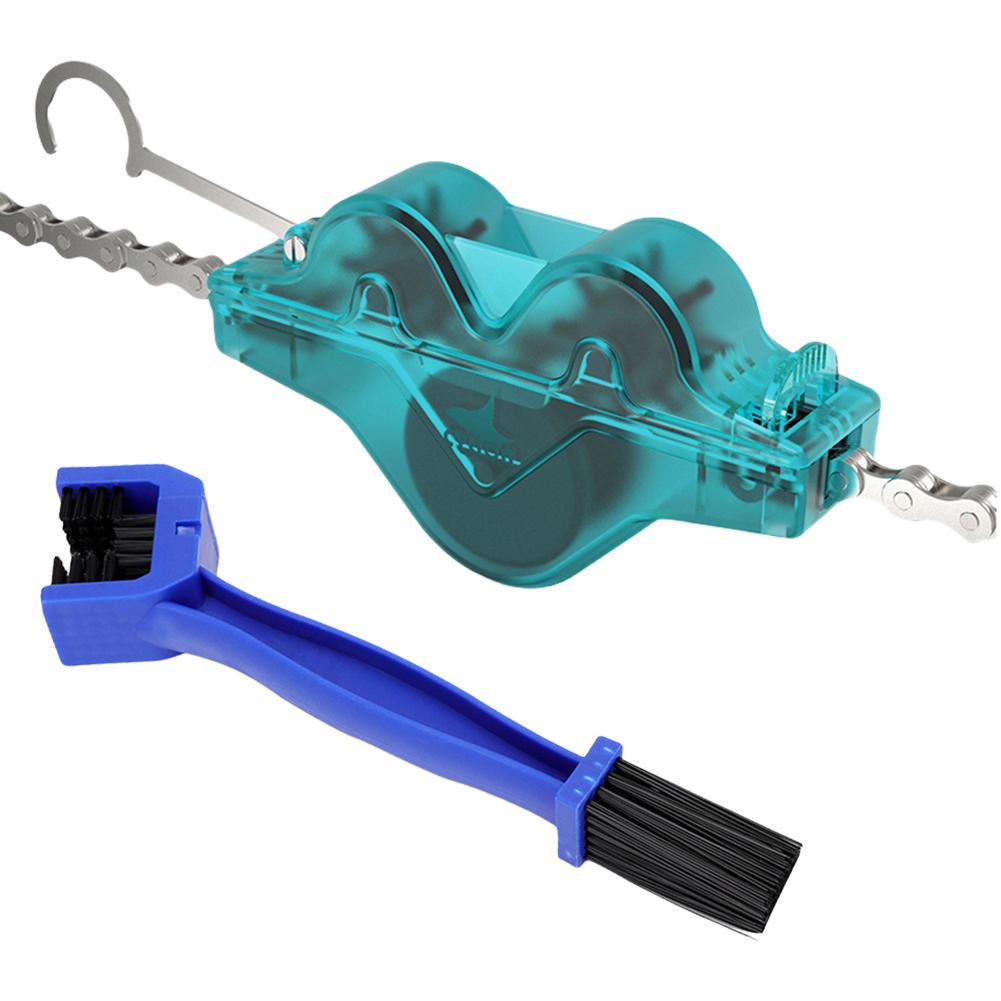 Fahrradkettenreiniger mit Bürste Fahrradkettenreinigungswerkzeug Tragbarer Fahrradkettenreiniger Kettenreiniger für Mountainbikes