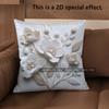 2D Floral 3D Geprägtes Muster Kissenbezüge Muster Kissenbezug Geeignet für Sofa Schlafzimmer Auto Kissenbezug