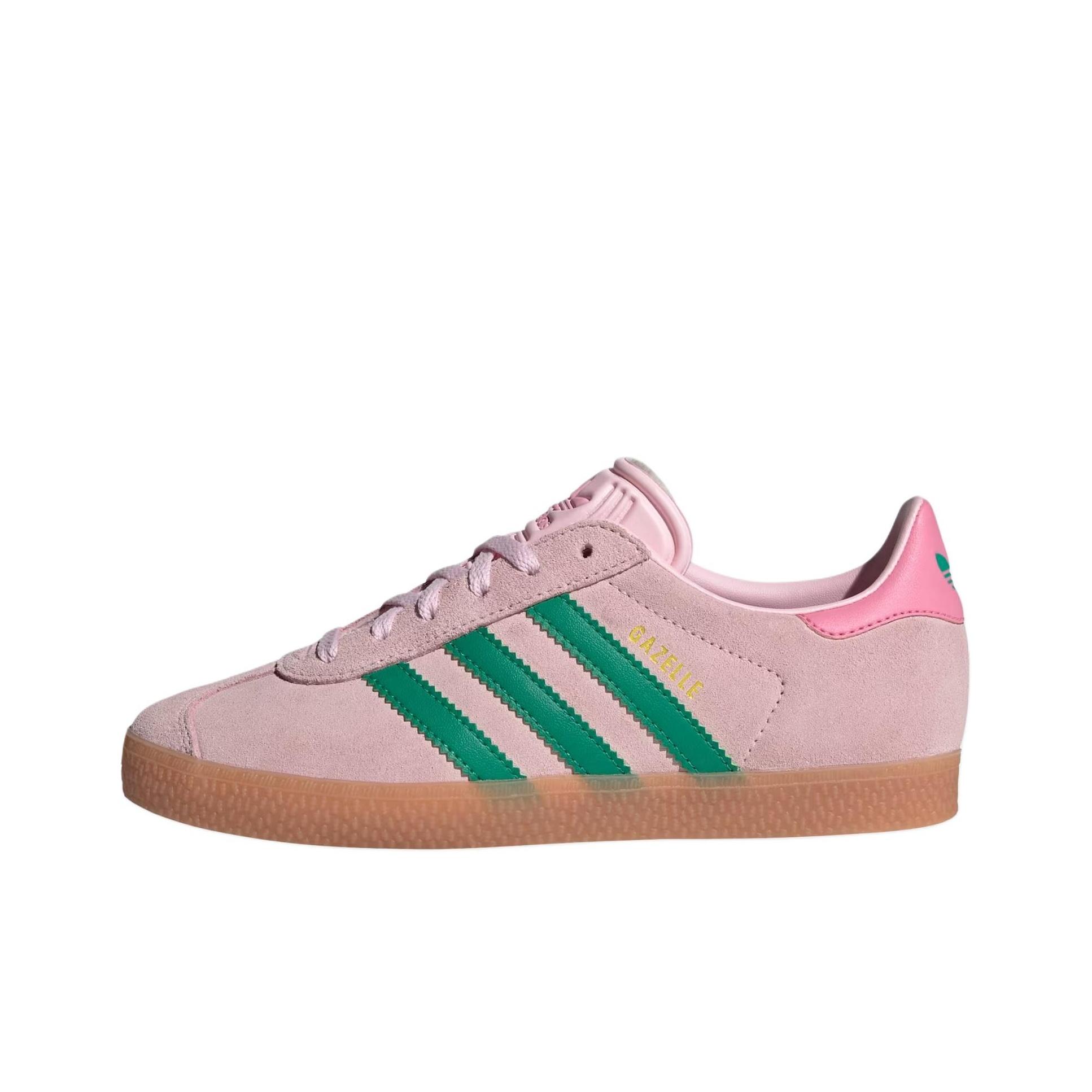 

Adidas Кроссовки Gazelle J Clear Pink Court Green для детей Bliss-Pink JP7128 36