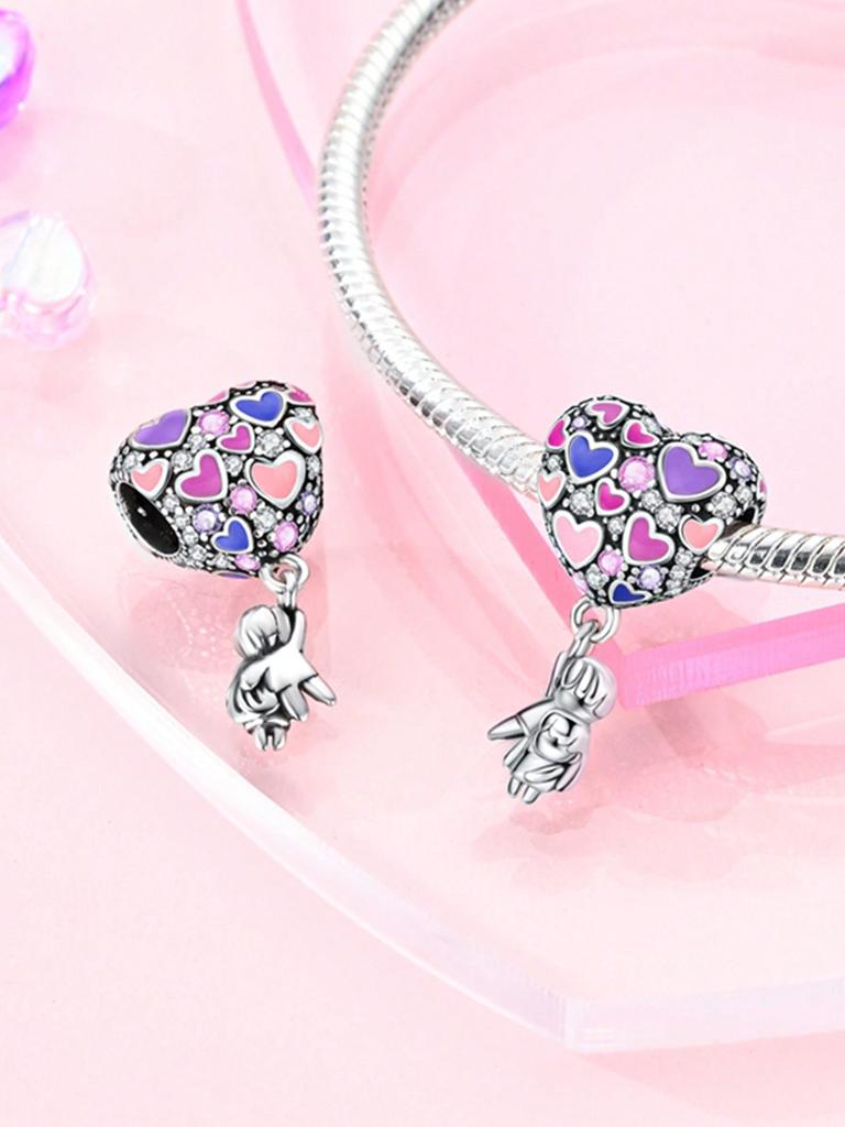 Charms Plata Valentine'S Dayair Balloon Beads Charm Copper Plated Fit Charms Original Bracelet For Jewelry Making Diy Charm