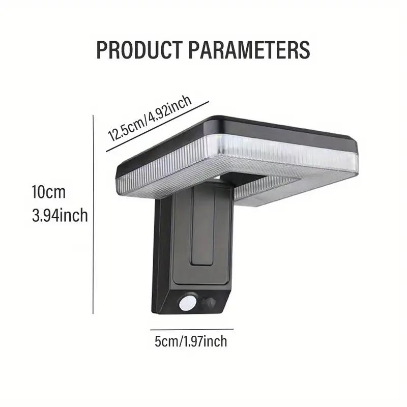 4PCS Folding Solar Lights ,with Motion Sensor Outdoor Solar Wall Lamp 3 Lighting Modes Solar Fence Light for Garden Patio Garage