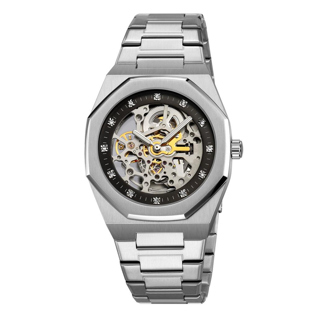 New Tourbillon Automatic Hollow Mechanical Watch Men's Steel Belt Watch Watch