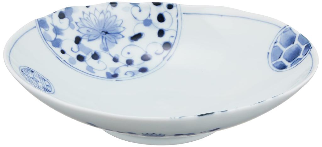 Hana Imari 60 oválný hluboký talíř [19,5 × 16 × 4 cm] HNI60DF
