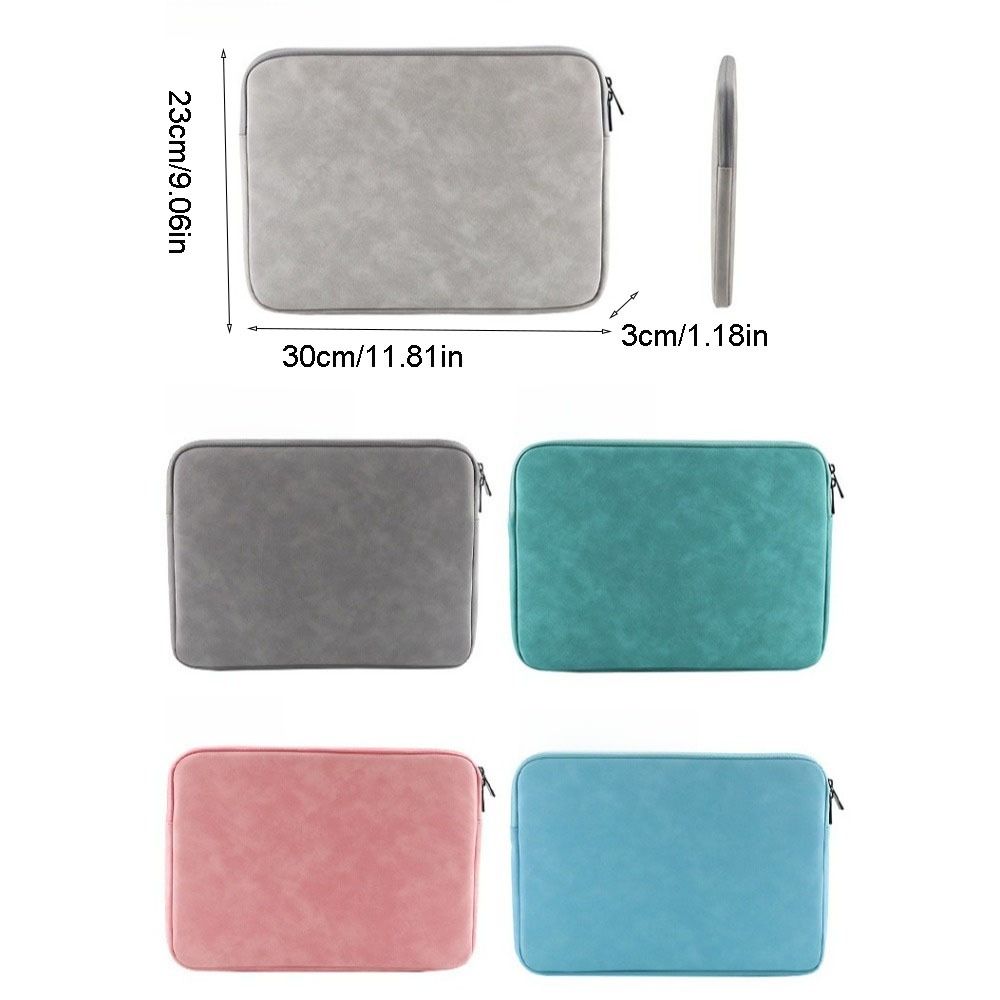 PU Leather Notebook Pouch Solid Color Laptop Case Durable Laptop Sleeve Bag  Computer Protection