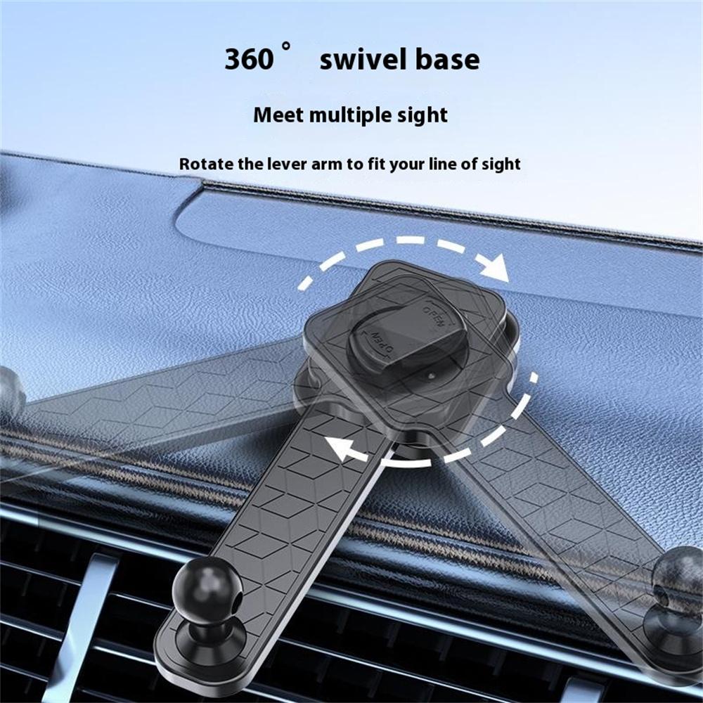 CH20 Magnetic Car Dashboard Phone Holder with 360 Degree Rotatable Base Flexible Bending Arm Cellphone Bracket