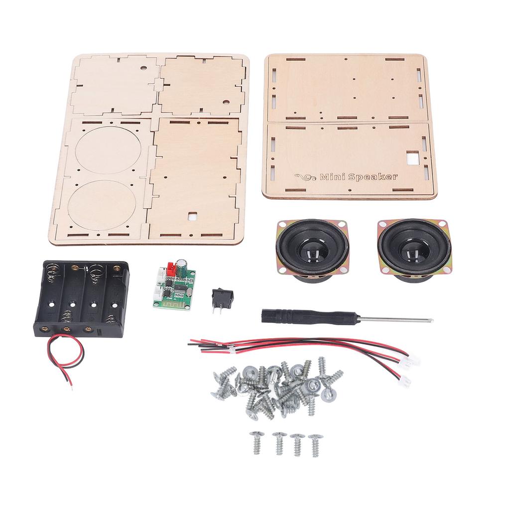 DIY Bluetooth Speaker Kit Stereo Surround Non Toxic Composite Wood DIY Speaker Kit for Pupil
