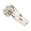 Christmas Wired  Plaid Ribbons Vintage Truck Trees Wired Edge Ribbon for Xmas DIY Wrapping Floral Craft