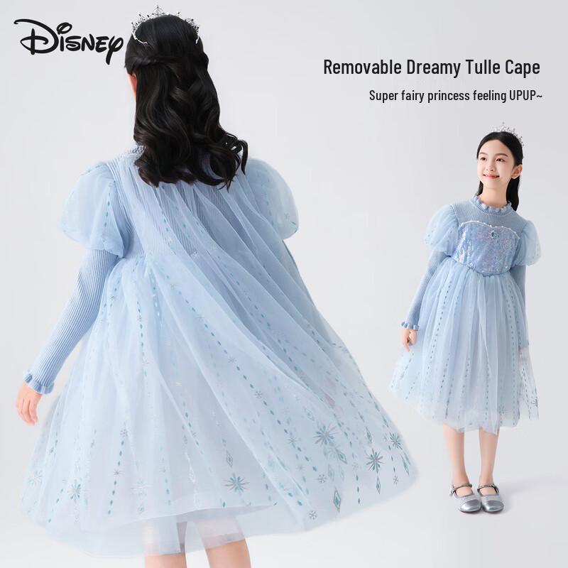 Disney Girls' Princess Knitted Mesh Dress