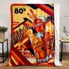 Bright Orange Aperol Spritz Drinks with Bold Geometric and Retro Elements. for All Seasons Blanket Lunch Break Throw Gift