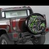 Green Flame Crocodile Tire Cover Polyester for 14" 15" 16" 17" Car Spare Tires
