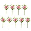 9 Pcs Artificial Lily Flowers for Easter Realistic White Fake Tiger Lilies