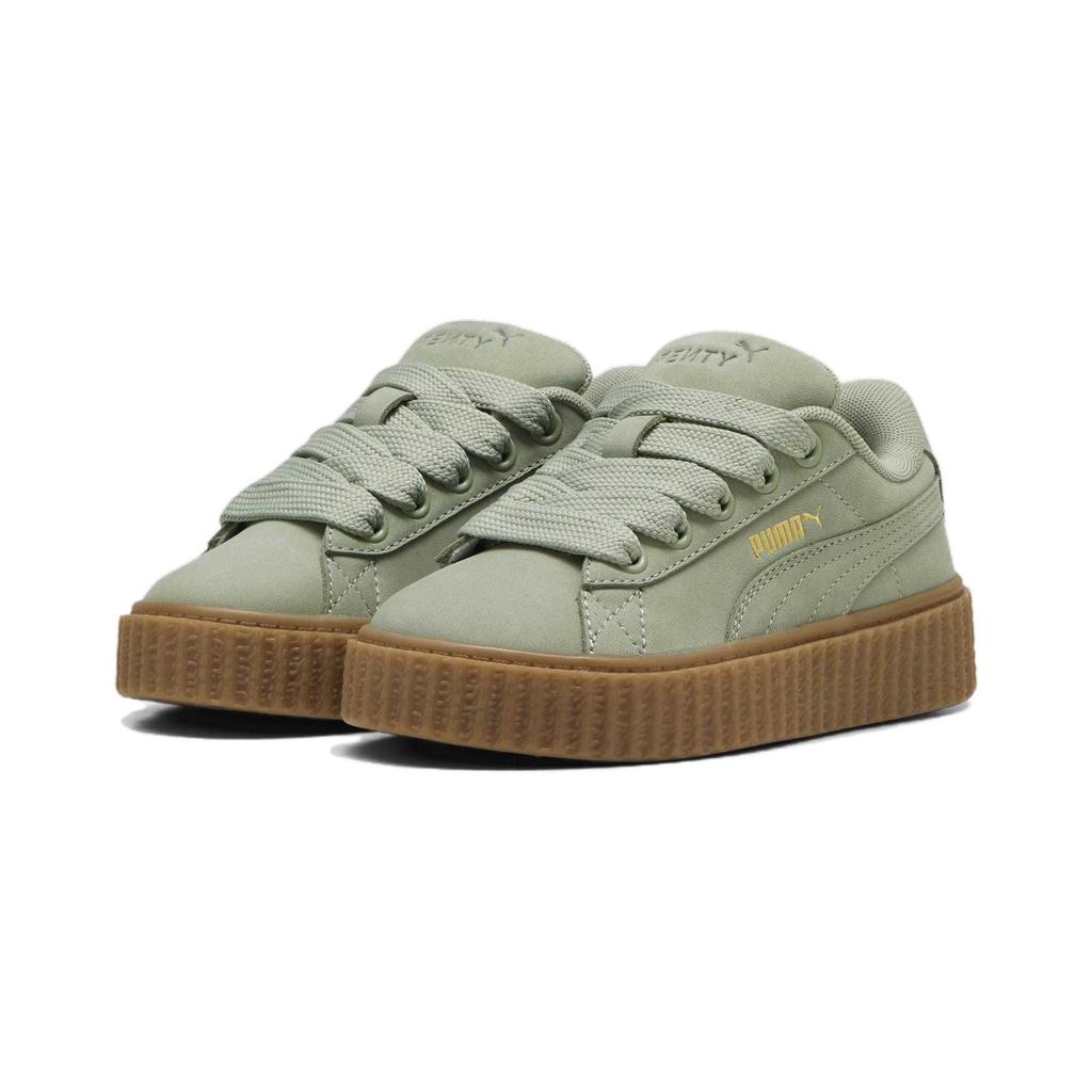 Puma Fenty x Creeper Phatty Little Kid Earth Tone Pack - Green Fog Kids Sneakers Gold Gum 399867-02