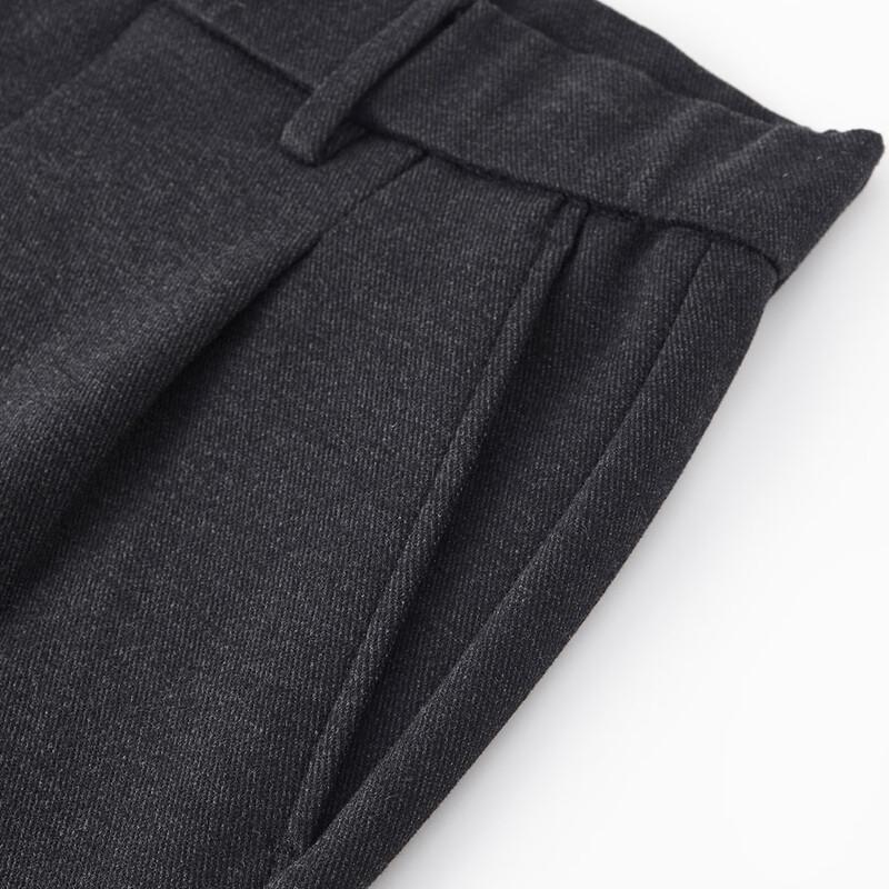 Shanshan Men's Wool Blend Flannel Straight Casual Pants