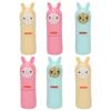 6 Pcs Lip Balm Tube Kit Empty Cartoon Animal Shape Makeup Tools for DIY Homemade Lipstick