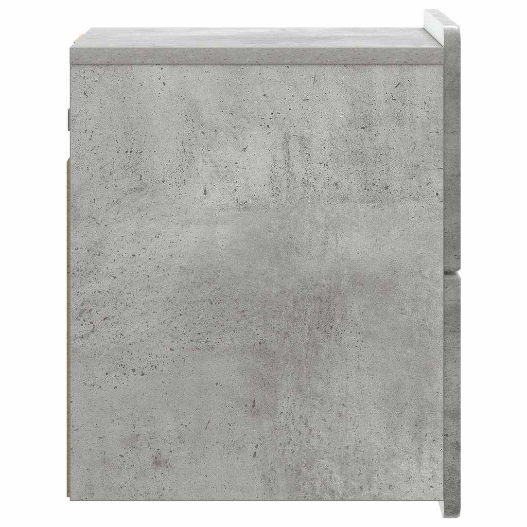 Wall Mounted Nightstand Concrete Grey 33 x 34.5 x 43 cm