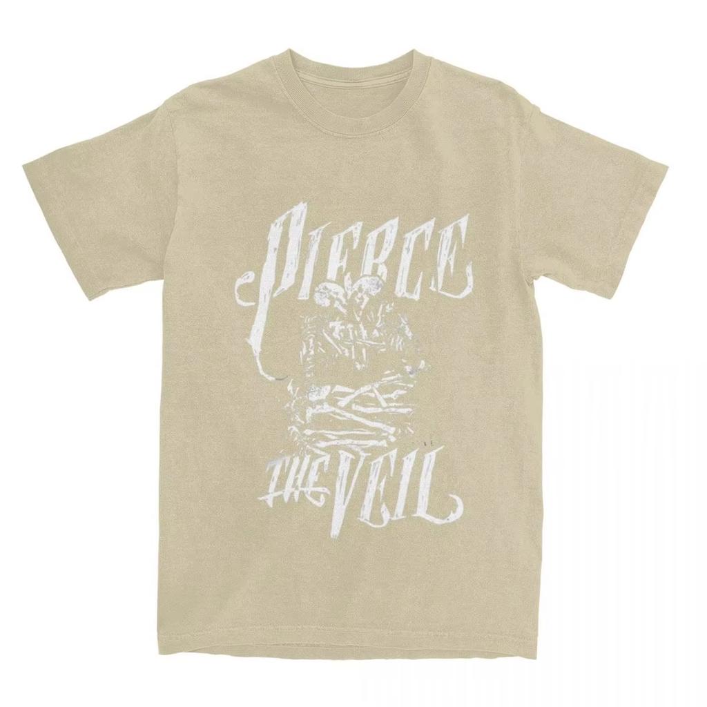 Rock Band Pierce The Veil Merch Graphic Shirt Men Women Short Sleeve Oversized Plus Size Y2K Harajuku Gothic Punk Streetwear Cotton Tee Tops