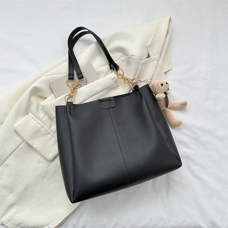 Stylish Large Capacity Tote Bag For Women In Fashionable Black White Pink Colors Ideal For College And Daily Use