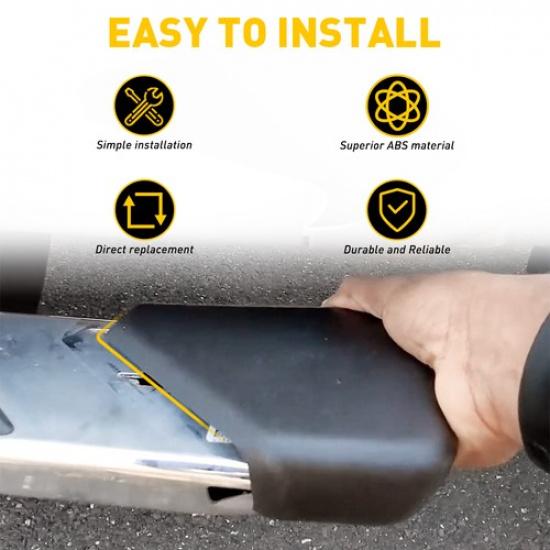 Dla 2015- Ford F150 FL3Z16A455BA Prawy Zakończenie Stopnia Bocznego Czarne ABS