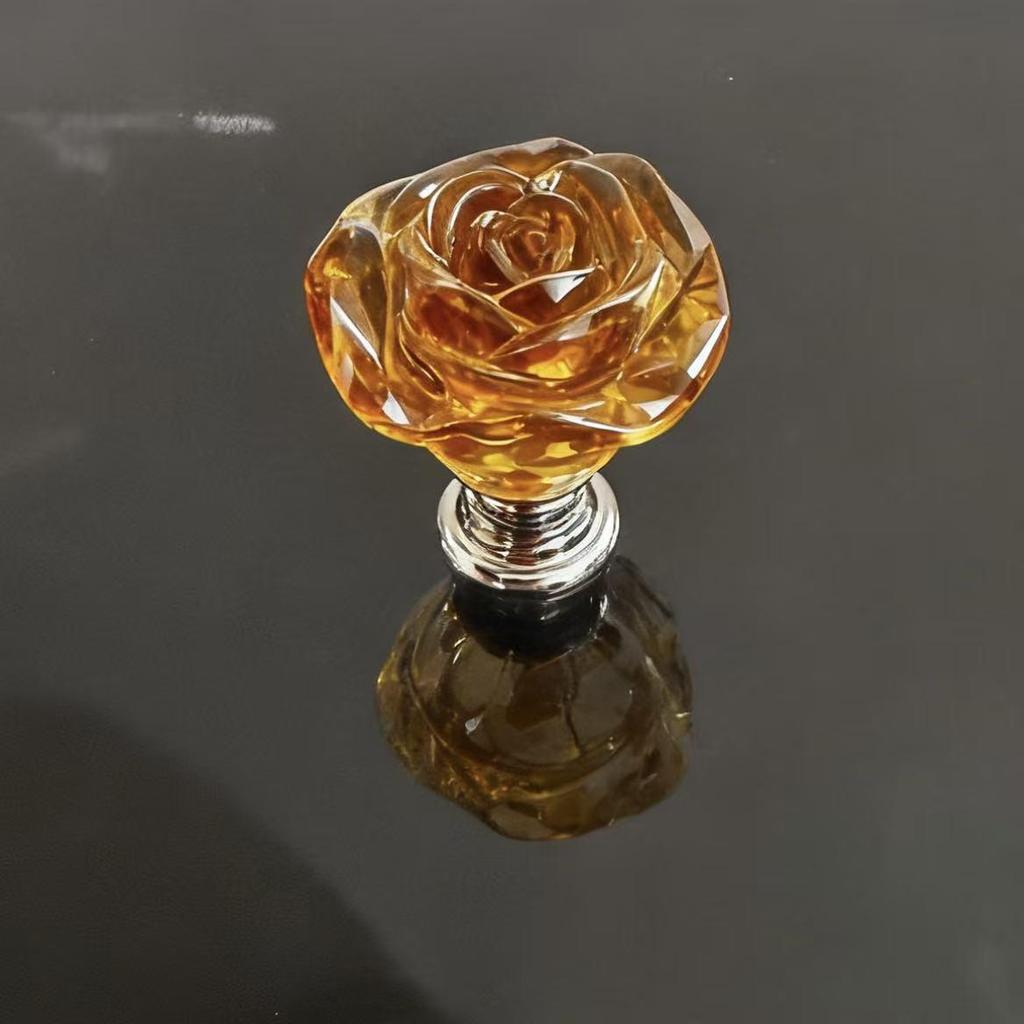 Mânăr de sertar din sticlă cu cristal roz de 30 mm - Stil Retro European pentru Dulap sau Comodă