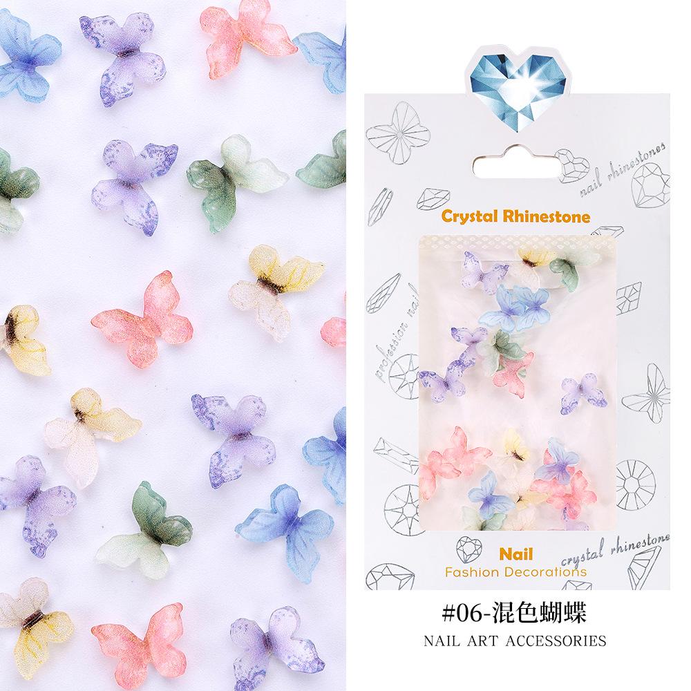 

Смола Бабочка Нейл-арт Аксессуары Сказочно Милые Трехмерные Универсальные Прозрачные Ленточные Банты Аксессуары для Ногтей