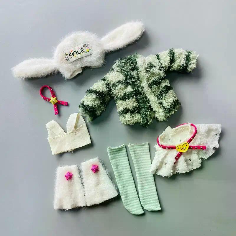 1 Set Universal Outfit For SD Dolls DIY Toys 1/6 30cm Doll Cute Clothes Kit Princess Skirt Lolita Dress Up Accessories