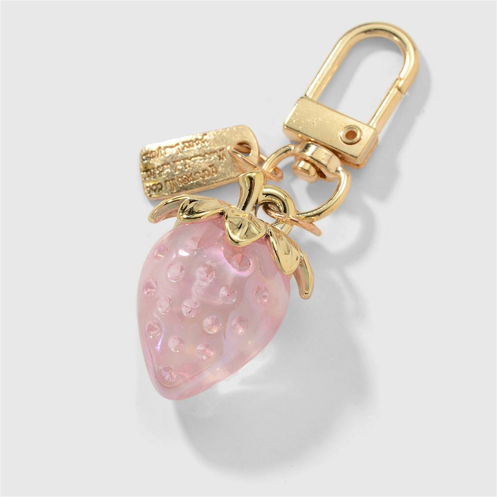 Stylish Strawberry Key Holder Resin Crafted Jewelry Items Portable Designs Ideal for Everyday Carry