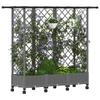 Raised Garden Bed with Trellis and Roof Light Gray 164 x 40 x 127 cm PP