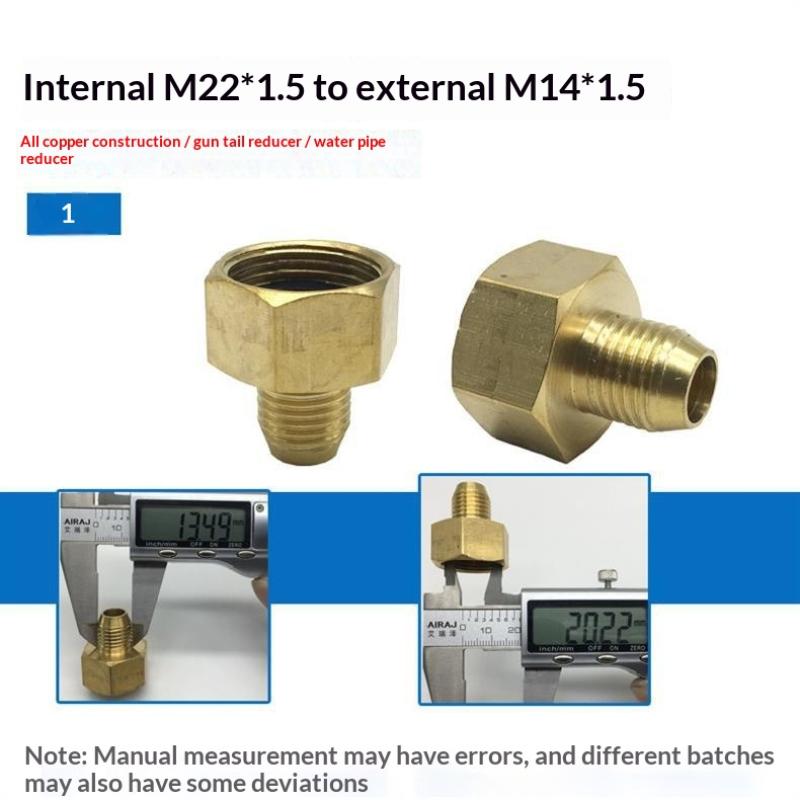 Brass Hose Barb Connector Male to Female Adapter Durable Pipe Fitting for Water Gas Air Tubing Applications