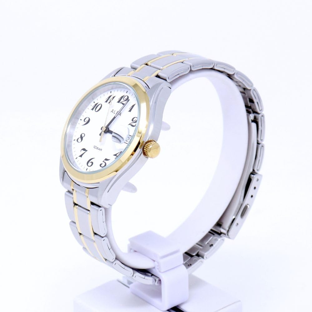Seiko Watch Alba Watch Quartz Stainless Steel Reinforced Waterproof for Daily Life Analog SEIKO ALBA Color Men's (10 ATM) (Combination (AEFJ407))