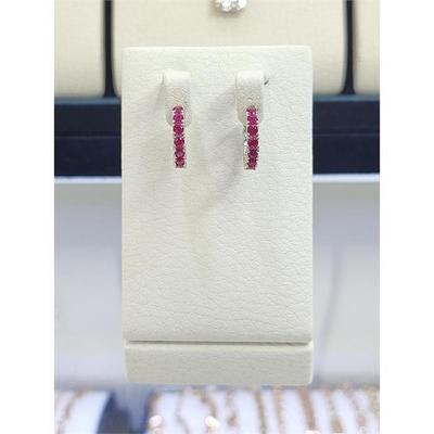 Paichichi Save Zone 05 Silber Rubin Ein-Klick-Ohrringe Ssria2892-Re (S10022961)