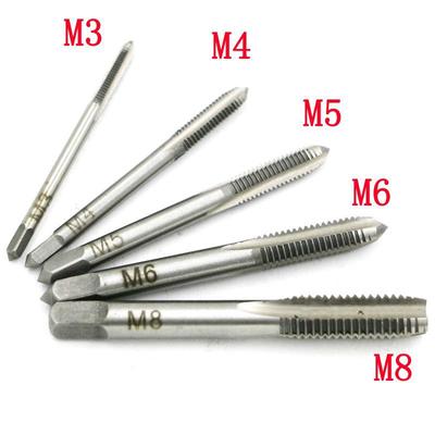 5 stks/set M3 M4 M5 M6 M8 Machine Spiraal Punt Rechte Gecanneleerde Schroefdraad Metrische Plug Hand Tap Boor