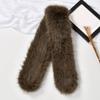 Luxurious Faux Furs Scarf Collar for Women Winter Fall Fashion Crosses Shawl Wrap Evening Party Warm Furry Stoles Shrug