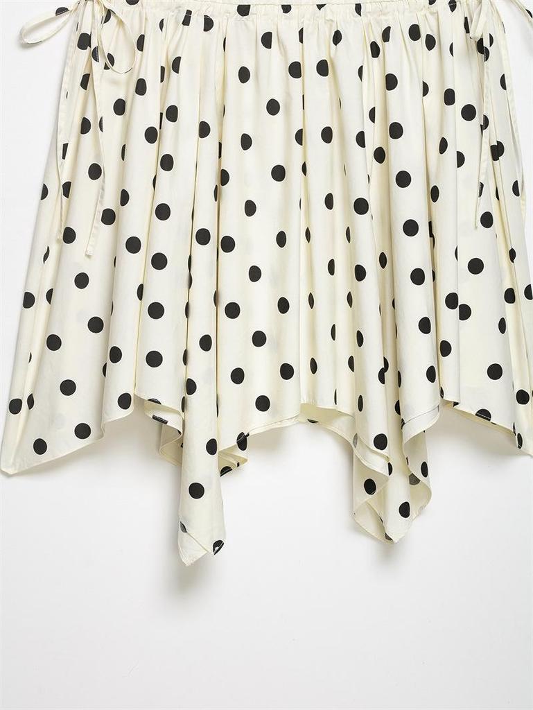 2026 Polka Dot Crop Top & Midi Skirt Set for Women