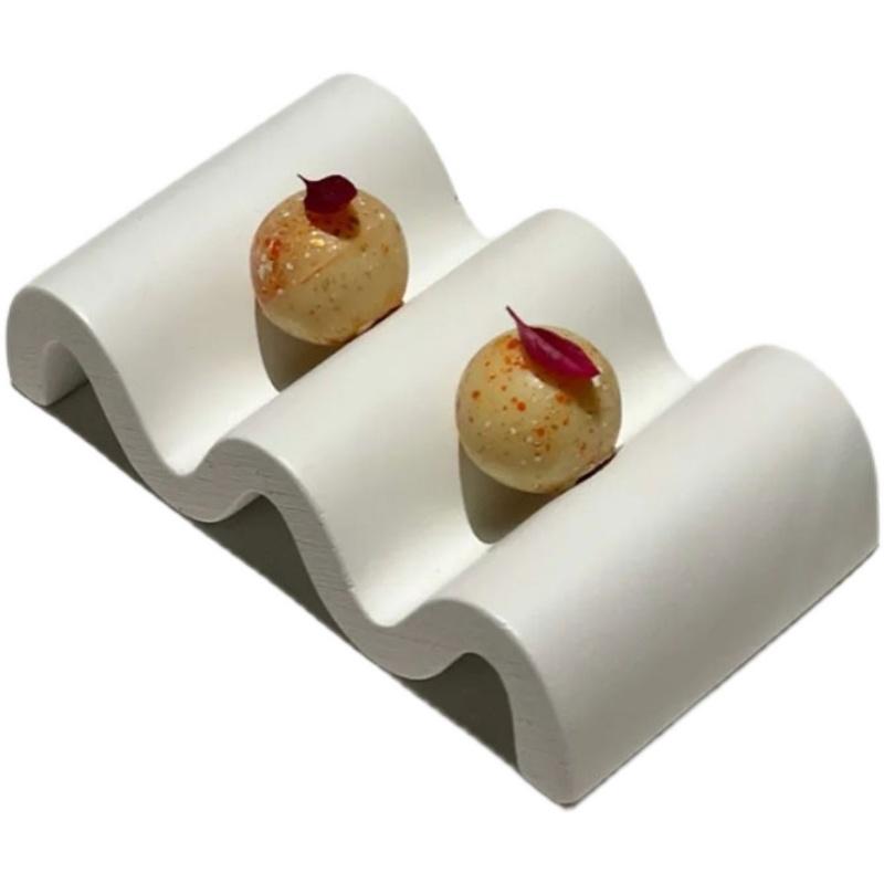 Vaisselle Céramique Blanche Forme Spéciale Assiette Occidentale Assiette Vague Cuisine Moléculaire Assiette Dessert Style Français Assiette Sushi Vaisselle