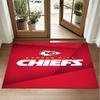 Kansas City Chiefs Design Crystal Velvet Rug Soft Decorative Mat for Bedroom Entrance