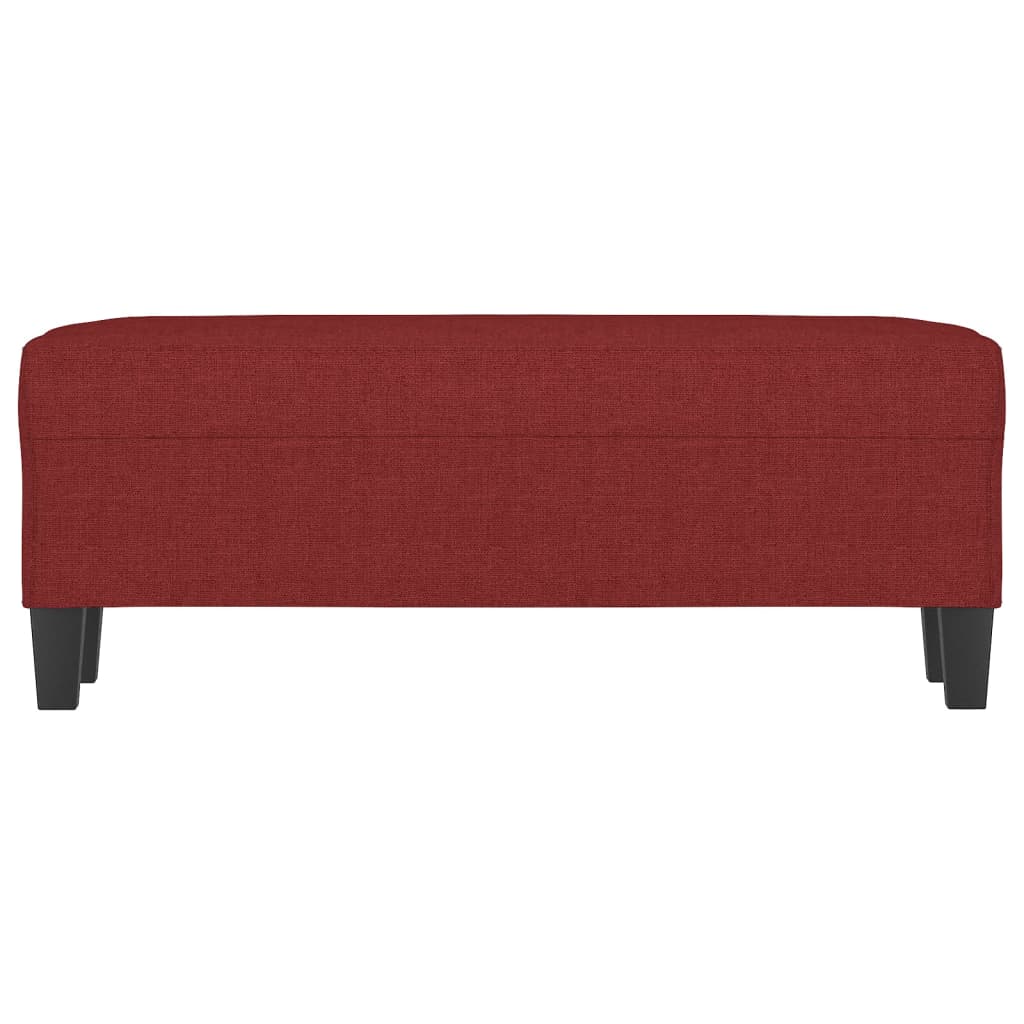 Red Wine Colored Bench 100 x 35 x 41 cm Fabric