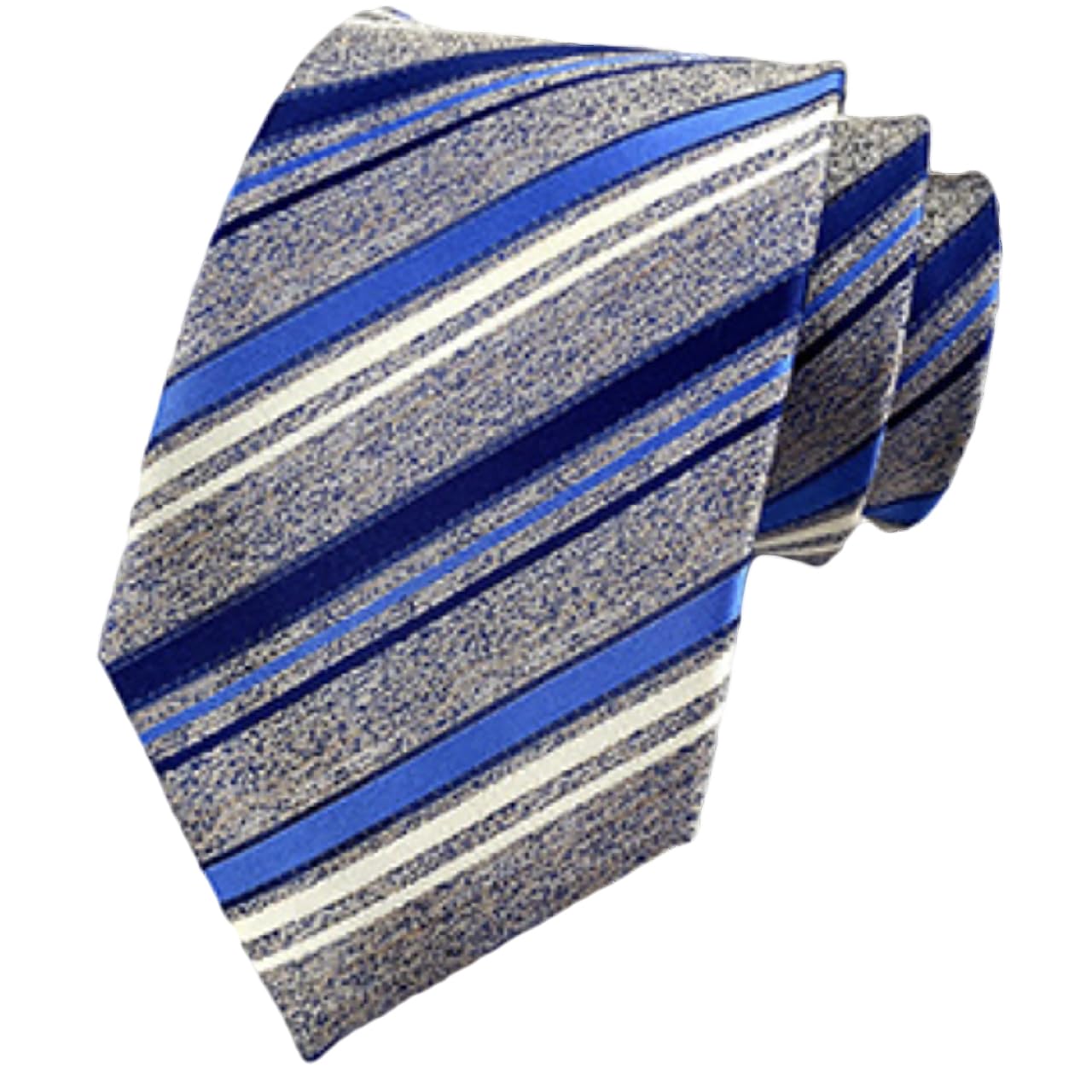 

[White Fang] Necktie, Yarn-Dyed Stripe, Polyester, Formal Business Style, Men s NC047 (WT01)