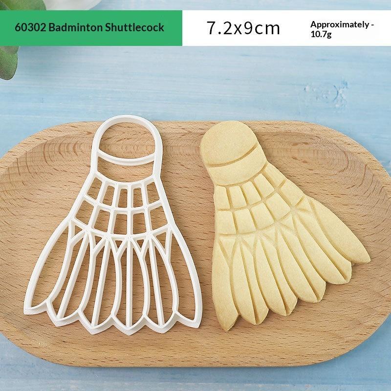 Sports Ball Baking Cutter Non-Toxic Easy Demold Rugby Tennis Football Shaped Mold for Kids Baking Class Activity