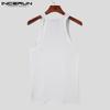 INCERUN Men Sleeveless Thin Slim Tank Tops Undershirts Summer T-shirts
