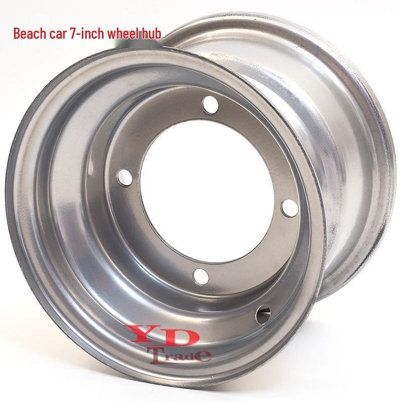 Little Bull ATV Beach Car Accessories: 16x8-7 Dinosaur Steel Rims and Tires for Four-Wheel Vehicles 7-inch rim (large hole)