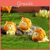 Adorable Resin Little Lions Set Of 8 Cute Cartoon Figurines Modern Decor