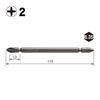 VESSEL Bit with for Air Electric X G ZP Double-Ended Magnet, Screwdrivers, +2 110mm, 10-Piece Set, Hardness (Standard Hardness), M-A14