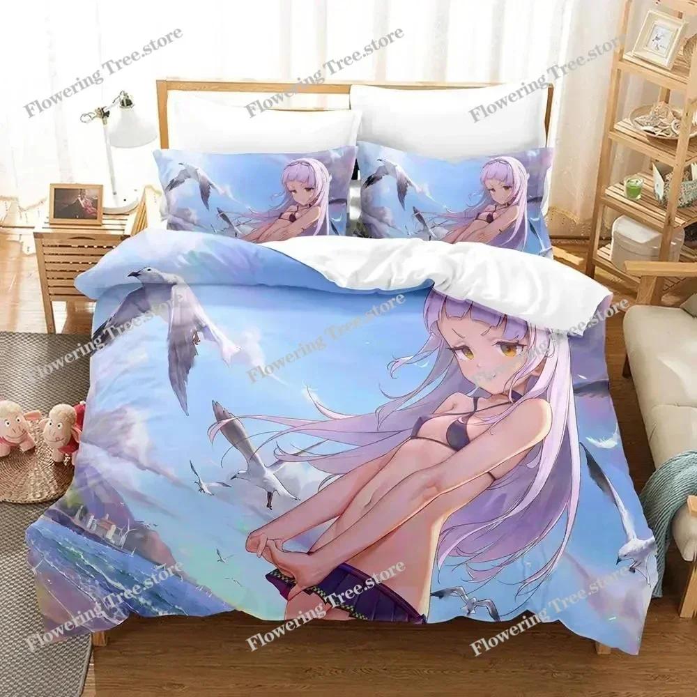 3D Print Anime Murasaki Shion Bedding Set Duvet Cover Bed Set Quilt Cover Pillowcase Comforter king Queen Size Boys Adult029963