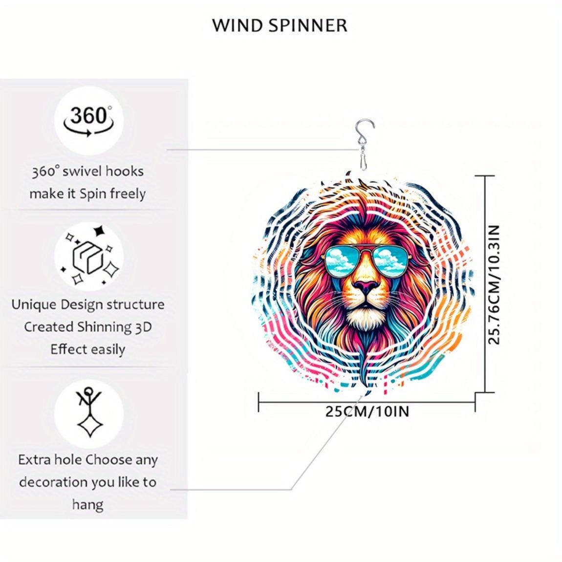 

Нержавеющая сталь 3D Ветряной спиннер Рождественский декор Уличное садовое подвесное украшение с поворотным крюком для двора патио праздничное украшение