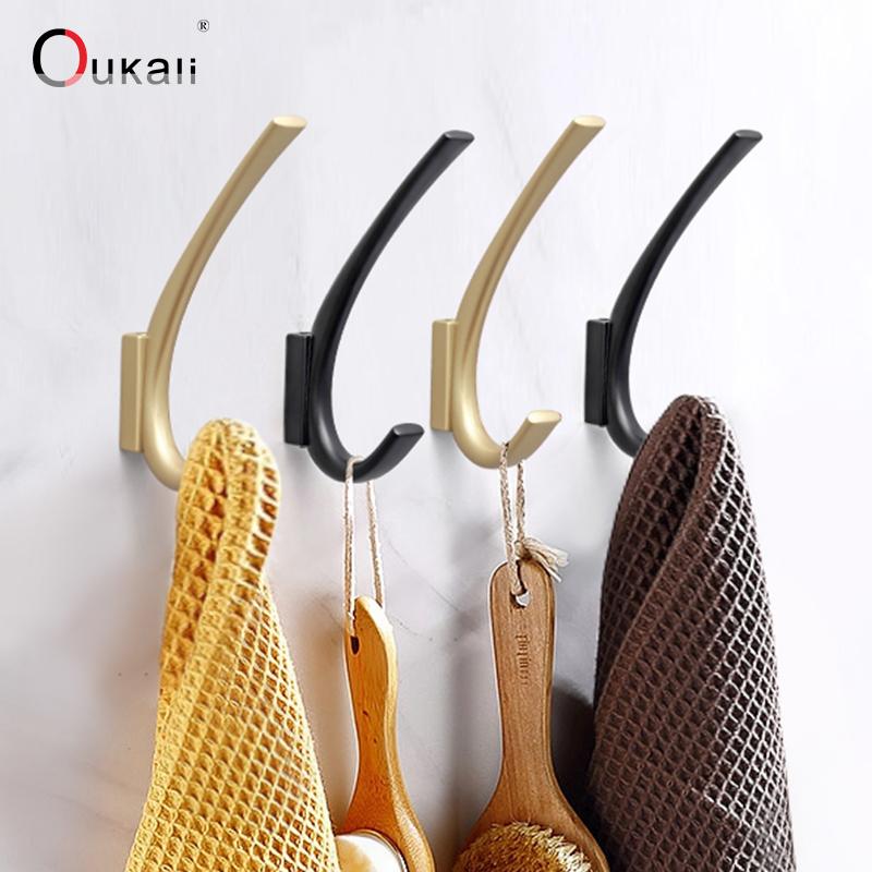 Oukali Manufacturer Coat Hook Antique Bronze Hook Metal Black Coat & Hat Hooks
