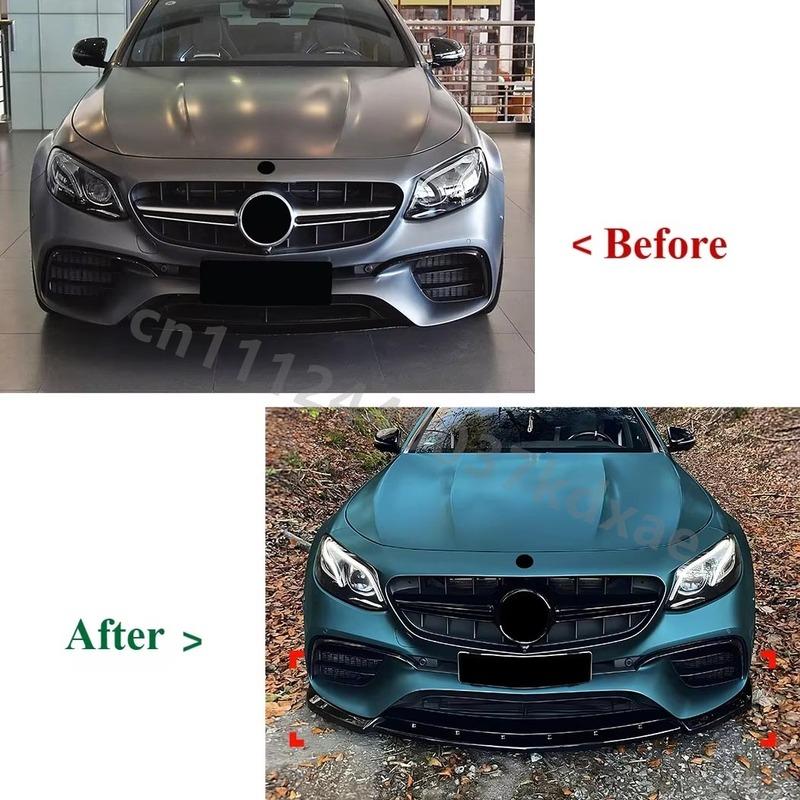 For Mercedes 2016-2020 Benz E-Class W213 E63 AMG Lower Splitter Diffuser Kits Car Front Bumper Chin Lip Spoiler Trim